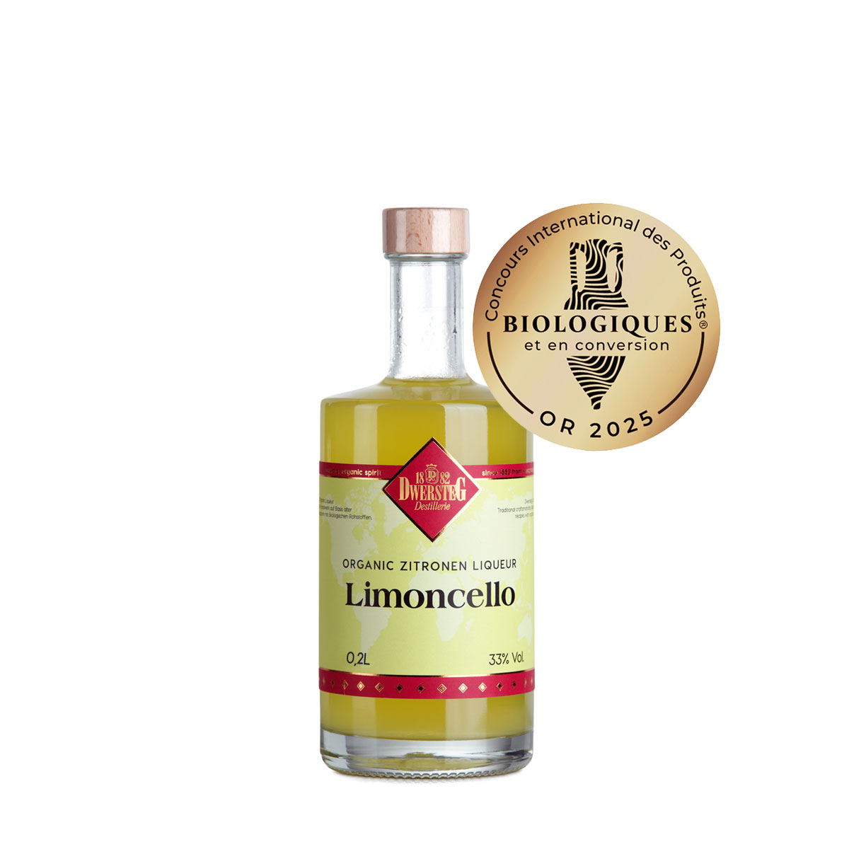 Limoncello Zitronen-Liqueur Organic 33 % vol. (0,2 l)